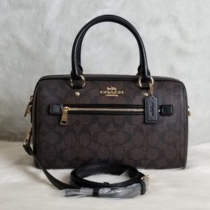 COACH ROWAN SATCHEL IN SIGNATURE CANVAS